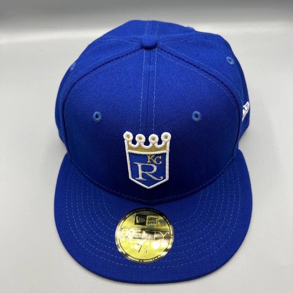 Kansas City Royals‎ Hat Men 7 1/4 Blue 59Fifty New Era Fitted Cap New